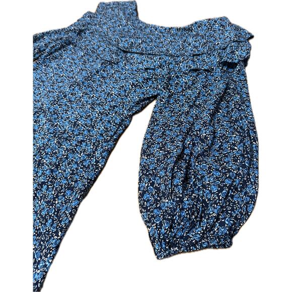 NEW Free People “Float on a Sunbeam” Blue Floral Midi Dress - Picture 10 of 13